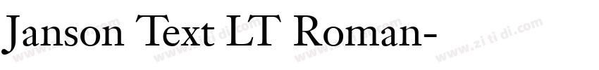 Janson Text LT Roman字体转换